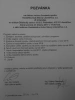 Pozvánka na valnou hromadu